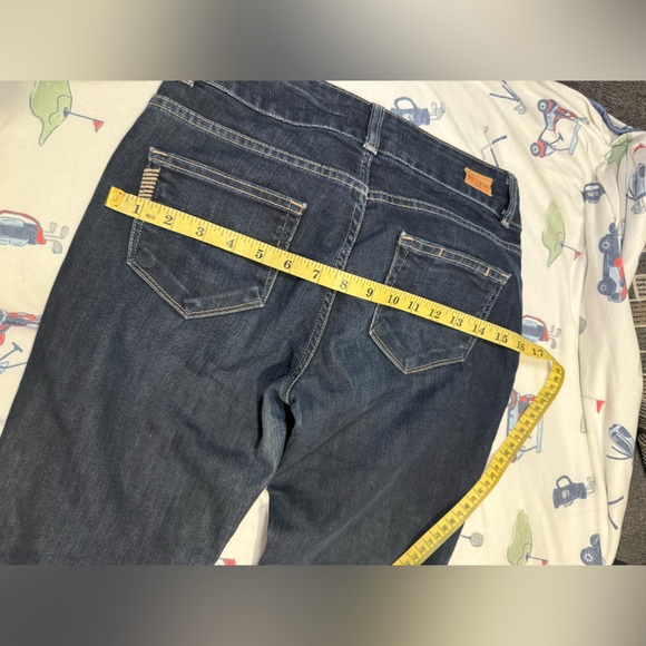 PAIGE Dark Blue Flare Jeans - Picture 11 of 17